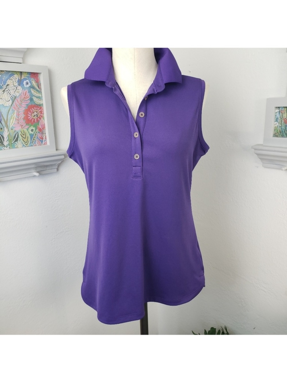 NIKE GOLF Purple Dri-Fit Performance Top